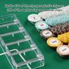CUNHUY 10PACK Clear Acrylic Poker Chip Rack/Casino Chip Tray with Lid, Holds 100 Chips Each (Without lid, 10) view 4