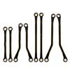 48g Black Coated Brass Chassis Set for 1/18 Scale RC Crawler Upgrade - Bronco Style (4PCS) view 1