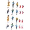 pistro 30Pcs Painted Scale People Figures Miniature Human Figurines for Architectural Models and School Projects  1/25 Scale Plastic view 1