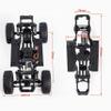 1/10 RC Crawler 313mm Chassis Kit with 2-Speed Gearbox, Nylon Frame, 35T 550 Motor & Axles, Compatible with SCX10, TRX4, and D90  DIY Assembly Kit view 3
