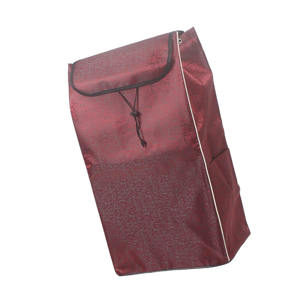 Waterproof Shopping Trolley Replacement Bag with Side Pockets, Large Capacity Oxford Cloth Storage for Easy Transport and Organization