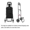 Waterproof Shopping Trolley Replacement Bag with Side Pockets, Large Capacity Oxford Cloth Storage for Easy Transport and Organization view 4