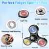 ATESSON Metal Fidget Spinner Toys for Adults Kids ADHD Stress Anxiety Relief Fidget Toys for Kids 8-12 with High-Speed Stainless Steel Bearing Light Up Silent Fidget Spinners with Fluorescent view 4