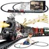 Train Set with More Tracks & Carriages, Luxury Train Toys with Smoke, Light and Sound, Christmas Train Sets for Around The Tree, Toy Train Set for 3 4 5 6 7 8+ Years Old Boys Toddlers Gifts view 1