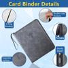 Sports Card Binder, Baseball Binder, 400 Pockets Sleeves with Zipper Collector Album, Card Folder for MTG, TCG, Sports Cards view 4