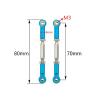 Metal Turnbuckles Camber Link Rod Linkage Set for Traxxas Slash 4X4 VXL 2WD Rustler Stampede Hoss 1/10 RC Car Upgrades Parts(Sky Blue) view 3