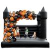 Black Bounce House for Adults Kids, 100% PVC Commercial Halloween Bounce House with 750W Powerful Blower, Outdoor Indoor Halloween Inflatable Party, 13.5x11.5x10FT view 1