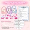 QLOVEA Pretend Makeup Kit for Toddlers Kids- 21Pcs Make Up Toys with Initial Toddler Purse - Birthday Gifts for 3 4 5 Years Old Girls Vanity Set Christmas Birthday Gift Blue C view 3