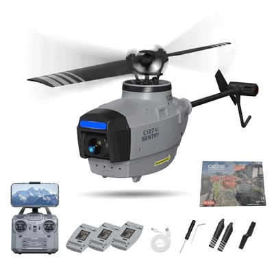 OYDL RC ERA C127AI RC Helicopter for Adults, Black Hornet with 1080p HD Camera 4CH Brushless Motors Optical Flow Positioning, Altitude Hold RTF Military Drone Aircraft