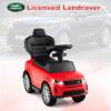 OLAKIDS Push Car for Toddlers, 3 in 1 Licensed Landrover Baby Ride on Toy with Parent Control Handle Safe Guardrails, Kids Sliding Walker with Under Seat Storage Horn for Boys Girls (Ruby) view 3
