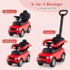 OLAKIDS Push Car for Toddlers, 3 in 1 Licensed Landrover Baby Ride on Toy with Parent Control Handle Safe Guardrails, Kids Sliding Walker with Under Seat Storage Horn for Boys Girls (Ruby) view 4