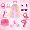 STOPKLAS Princess Light Up Cape Dress Up Shoes, Kids Pretend Makeup Set for Girls Pretend Play Beauty Hair Salons Toys Gift for 3-6 Toddler Little Girls view 2