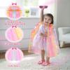 STOPKLAS Princess Light Up Cape Dress Up Shoes, Kids Pretend Makeup Set for Girls Pretend Play Beauty Hair Salons Toys Gift for 3-6 Toddler Little Girls view 3