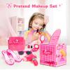 STOPKLAS Princess Light Up Cape Dress Up Shoes, Kids Pretend Makeup Set for Girls Pretend Play Beauty Hair Salons Toys Gift for 3-6 Toddler Little Girls view 4
