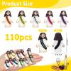 110 PCS Little Jesus Figures Bulk - Mini Jesus Loves You Figurines, Pocket Rubber Jesus Toys for Hide & Seek, Easter Egg Fillers, Sunday School Baptism Gifts & Religious Party Favors (11 Colors) view 2