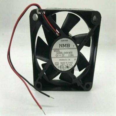 for NMB 2406RL-04W-M30 DC12V 0.08A 6015 6CM Silent Cooling Fan 2-Wire