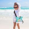 CurcKua 4Pcs Kids Beach Bag, Crab Shaped Mesh Seashell Bag with Zipper Personalized Seashell Collecting Pouch for Boys and Girls Beach Bags for Kids Shells view 3