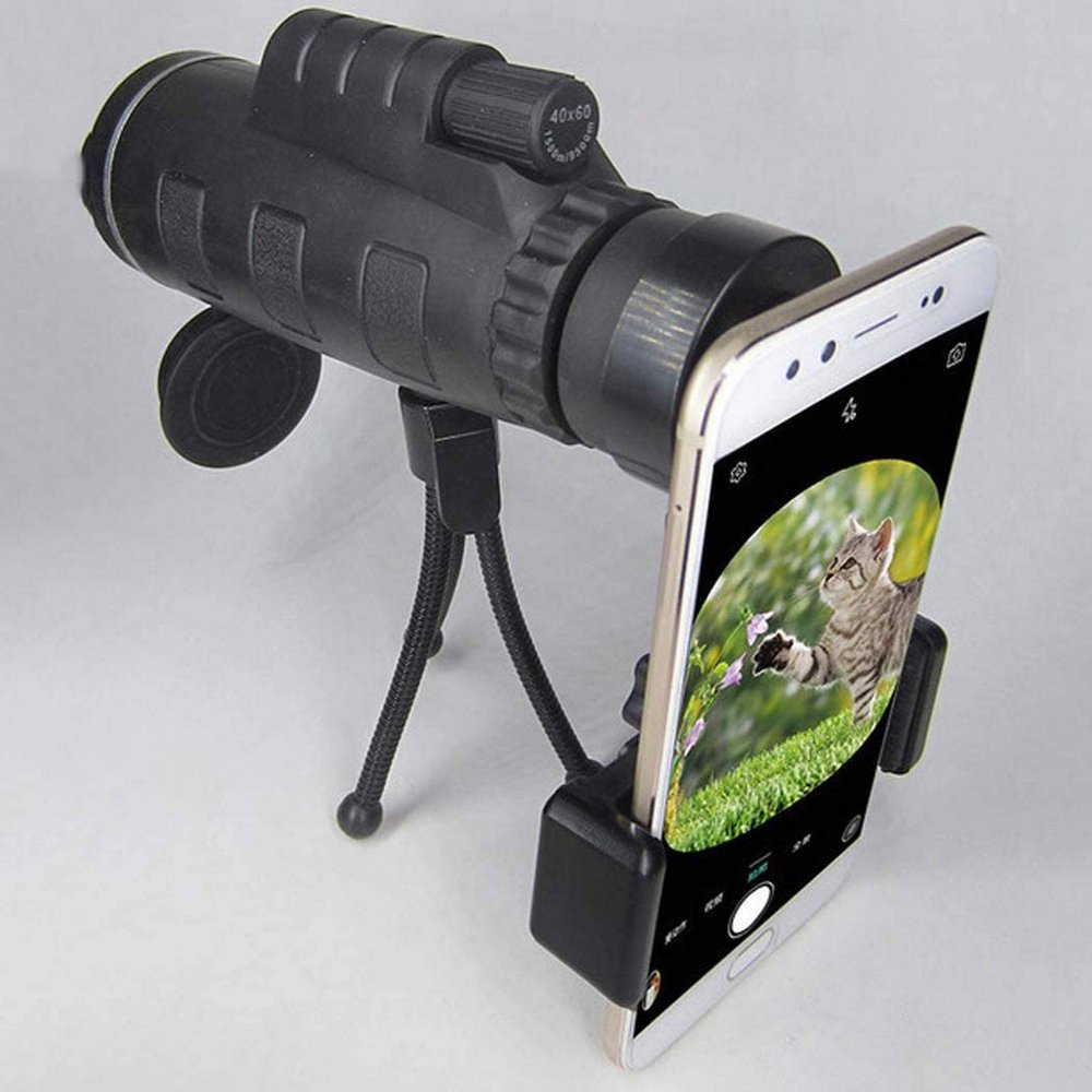40X60 High Power BAK4 Prism Waterproof HD Telescope,Waterproof Fogproof Monocular with Smartphone Holder & Tripod,Fully