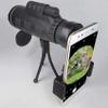 40X60 High Power BAK4 Prism Waterproof HD Telescope,Waterproof Fogproof Monocular with Smartphone Holder & Tripod,Fully view 1