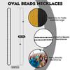 100 PCS Gold Black New Year Necklaces, 33'' New Year Eve Necklaces Oval Happy New Year Necklace Accessories, 2026 New Year Party Beads for New Year's Day, Halloween, Christmas, Carnival Party Favors view 2