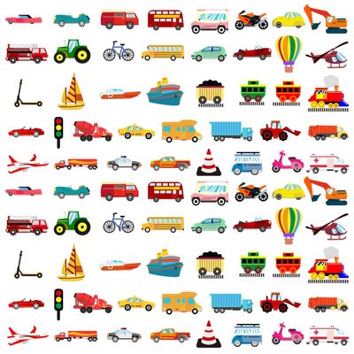 BEUNITONE 2 Sets of 40pcs Different Vehicle Theme Felt Board Pieces Car Felt Story Precut Figures Set Flannel Storytelling Board Interactive Early Learning Teaching Play Kits for Xmas Birthday Gift