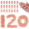 120 Pcs Mini Babies for Baby Shower Games, 1 Inch Tiny Plastic Babies Bulk for My Water Broke Ice Cube, Mardi Gras King Cake Baby Figurines, Hide Hunt Games, Party Decorations Favors(Latin) view 1