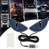 2 Pcs Eyes Light,Half-Devil's Eye Light Car Light,Devil Eyes Light for Windshield,Led Devil Eye Light for Car,LED Demon Eye Light Front Back Windshield,Devil Eye Led Light for Car Back Window (Blue) view 1