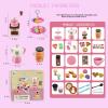 GIFTRRTOY Pretend Tea Party Set for Little Girls, 48 PCS Coffee Maker Set and Play Food Dessert Set for Kids Age 3 4 5 6 7 8 9, Kids Kitchen Pretend Play for Princess Girls Boys(Pink) view 2