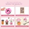 GIFTRRTOY Pretend Tea Party Set for Little Girls, 48 PCS Coffee Maker Set and Play Food Dessert Set for Kids Age 3 4 5 6 7 8 9, Kids Kitchen Pretend Play for Princess Girls Boys(Pink) view 3
