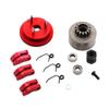 14T Flywheel with Bearing for 1/8 Car Parts, Red view 3