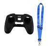 Protective Silicone Case for Remote with Lanyard - Black view 1