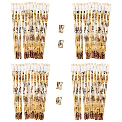 48pcs Cartoon Capybara Pencils Set, 12 Pencils 1 Sharpener Stationery Set, Student Writing Drawing Pencils Sketch Pens