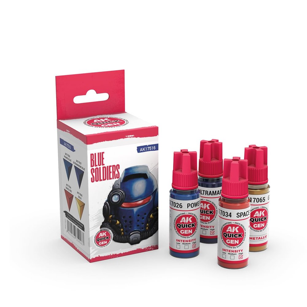 AK QUICK GEN SET AK17516 BLUE SOLDIERS (4x18ml)