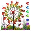 83in Garden Windmills and Spinners Metal Metal Wind Spinners Wind Spinner Dual Direction Yard Spinners view 1