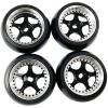 4Pcs Rubber Drift Tyre for Wltoys K969 K989 P929 1/28 Racing Car Black view 1
