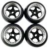 4Pcs Rubber Drift Tyre for Wltoys K969 K989 P929 1/28 Racing Car Black view 2