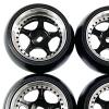 4Pcs Rubber Drift Tyre for Wltoys K969 K989 P929 1/28 Racing Car Black view 3