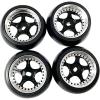 4Pcs Rubber Drift Tyre for Wltoys K969 K989 P929 1/28 Racing Car Black view 4
