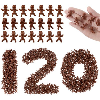120 Pcs Mini Babies for Baby Shower Games, 1 Inch Tiny Plastic Babies Bulk for My Water Broke Ice Cube, Mardi Gras King Cake Baby Figurines, Hide Hunt Games, Party Decorations Favors(Black)