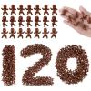 120 Pcs Mini Babies for Baby Shower Games, 1 Inch Tiny Plastic Babies Bulk for My Water Broke Ice Cube, Mardi Gras King Cake Baby Figurines, Hide Hunt Games, Party Decorations Favors(Black) view 1