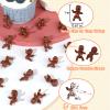 120 Pcs Mini Babies for Baby Shower Games, 1 Inch Tiny Plastic Babies Bulk for My Water Broke Ice Cube, Mardi Gras King Cake Baby Figurines, Hide Hunt Games, Party Decorations Favors(Black) view 2