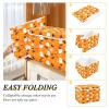 Kigai Halloween Boo Storage Boxes with Lid & Handles Collapsible Stackable Storage Bins Decorative Fabric Closet Organizer Baby Basket for Bedroom Nursery Living Room Office view 4
