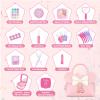 QLOVEA Pretend Makeup Kit for Toddlers Kids- 21Pcs Make Up Toys with Initial Toddler Purse - Birthday Gifts for 3 4 5 Years Old Girls Vanity Set Christmas Birthday Gift Pink K view 4