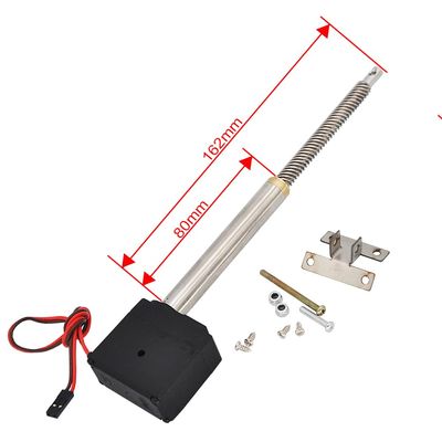 Electric Push Rod Simulation Cylinder with Servo for RC Excavator Loader Engineering Truck Model DIY Parts(H-80mm)