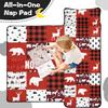 Personalized Woodland Deer Bear Nap Mat Set for Boys Girls Custom Name Toddler Sleeping Bag with Pillow & Blanket Kids Sleep Mat for Preschool, Daycare, Kindergarten view 3