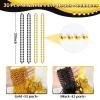 30 PCS Gold Black New Year Necklaces, 33 Inch New Year Eve Necklaces Round Happy New Year Necklace Accessories, 2026 New Year Party Beads for New Year's Day, Christmas, Carnival Party Favors view 2