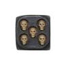 5pcs Black Skull Dice Grinning Skull Deluxe Devil Poker Dice Gothic Gambling Tower with Death Polyhedral Translucent Game view 3