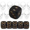 5pcs Black Skull Dice Grinning Skull Deluxe Devil Poker Dice Gothic Gambling Tower with Death Polyhedral Translucent Game view 4