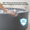 Foam Ball Pit - 36.5" x 13.2" Ball Pit for Toddlers,Round Soft Playpen with 100% Cotton Cover & High-Resilience Memory Foam,Machine Washable,Indoor Outdoor (Grey,Not Includes Balls) view 3