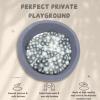 Foam Ball Pit - 36.5" x 13.2" Ball Pit for Toddlers,Round Soft Playpen with 100% Cotton Cover & High-Resilience Memory Foam,Machine Washable,Indoor Outdoor (Grey,Not Includes Balls) view 4
